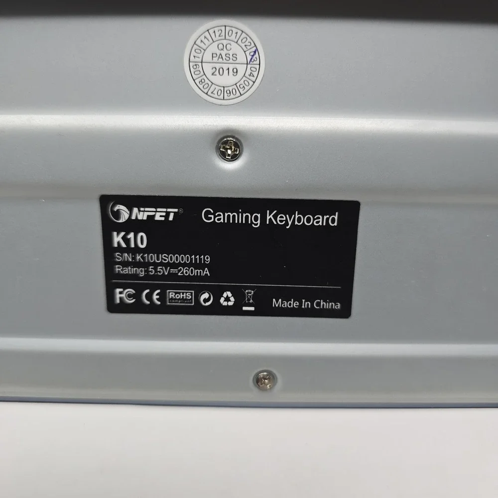 NPET K10 Wired Gaming Multicolor‎ Backlit Keyboard Black Works